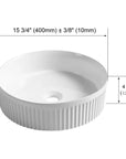 30" Modern Floating Bathroom Vanity with Ceramic Basin & Soft Close Door - White Oak Wall-Mounted Design color: White Oak