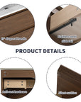 36" vanity hardware details including slide rail and handle for 36 inch wall mounted bathroom | Ace Decor