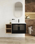 28" Wall-Mounted Bathroom Vanity with Sink - Ideal for Small Spaces size: 40 X 19 | installation: Wall-mounted