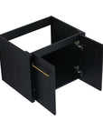 24" small wall mounted vanity cabinet frame with open door and interior storage view | Ace Decor