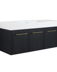 47 inch bathroom vanity wall-mounted design with three-door storage and modern resin sink | Ace Decor