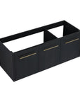 47" vanity cabinet without sink wall-mounted black chestnut vanity with three-door modern design | Ace Decor