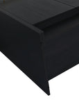 Noirline Series 30 inch bathroom vanity showing bottom detail in black chestnut finish.