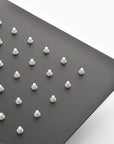 Close-up of the shower head’s silicone jet nozzles designed for smooth and consistent water flow.