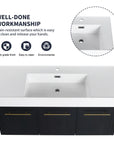 47 inch bathroom vanity thick resin sink detail with stain-resistant easy-clean surface | Ace Decor
