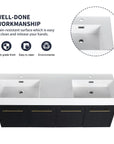 60 inch bathroom vanity double resin sink with easy-clean surface and modern design | Ace Decor