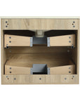 Back view of 24 inch bathroom vanity with drawers and cutout drawers | Ace Decor