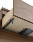 Brown Oak Wall-Mounted Vanity with Ceramic Sink size: 24 X 18