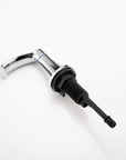 Cold and hot water control valve with stainless steel handle for chrome bathroom faucet, designed for durability and smooth handling | Ace Decor