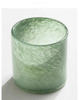 Glass candle holder cup-Green