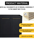 60" freestanding vanity unit base plywood construction showcasing durability and material benefits | Ace Decor