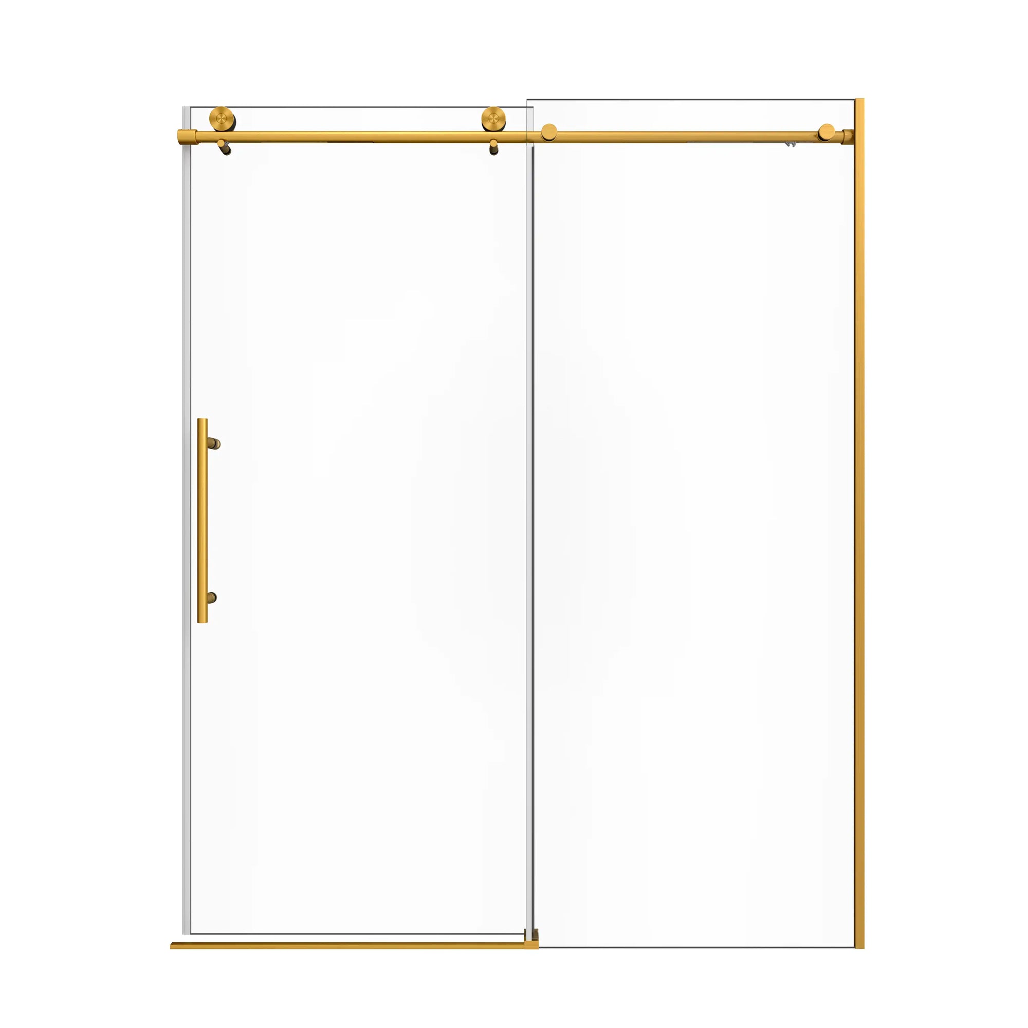 Gold frameless shower door, size 60 x 74 | Ace Decor