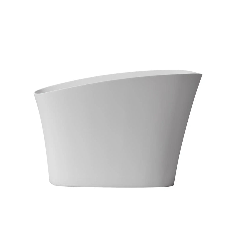 51" Solid Surface Soaking Bathtub with Built-in Seat - Japanese Style