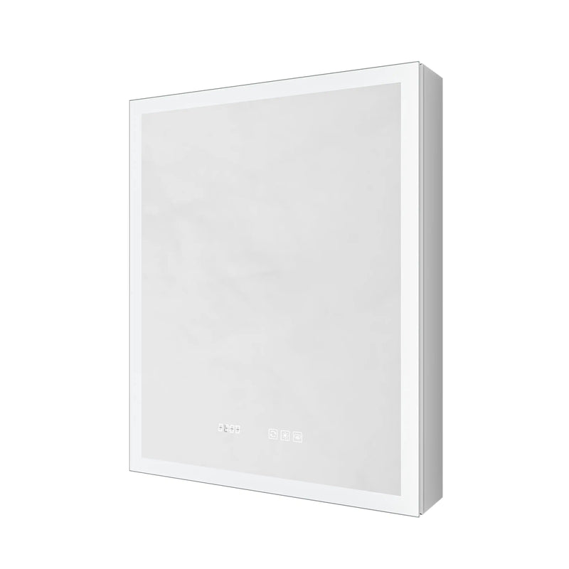 Lumen Series 24x30 Recessed/Surface Mount LED Medicine Cabinet - Left-Opening, Outer Glow