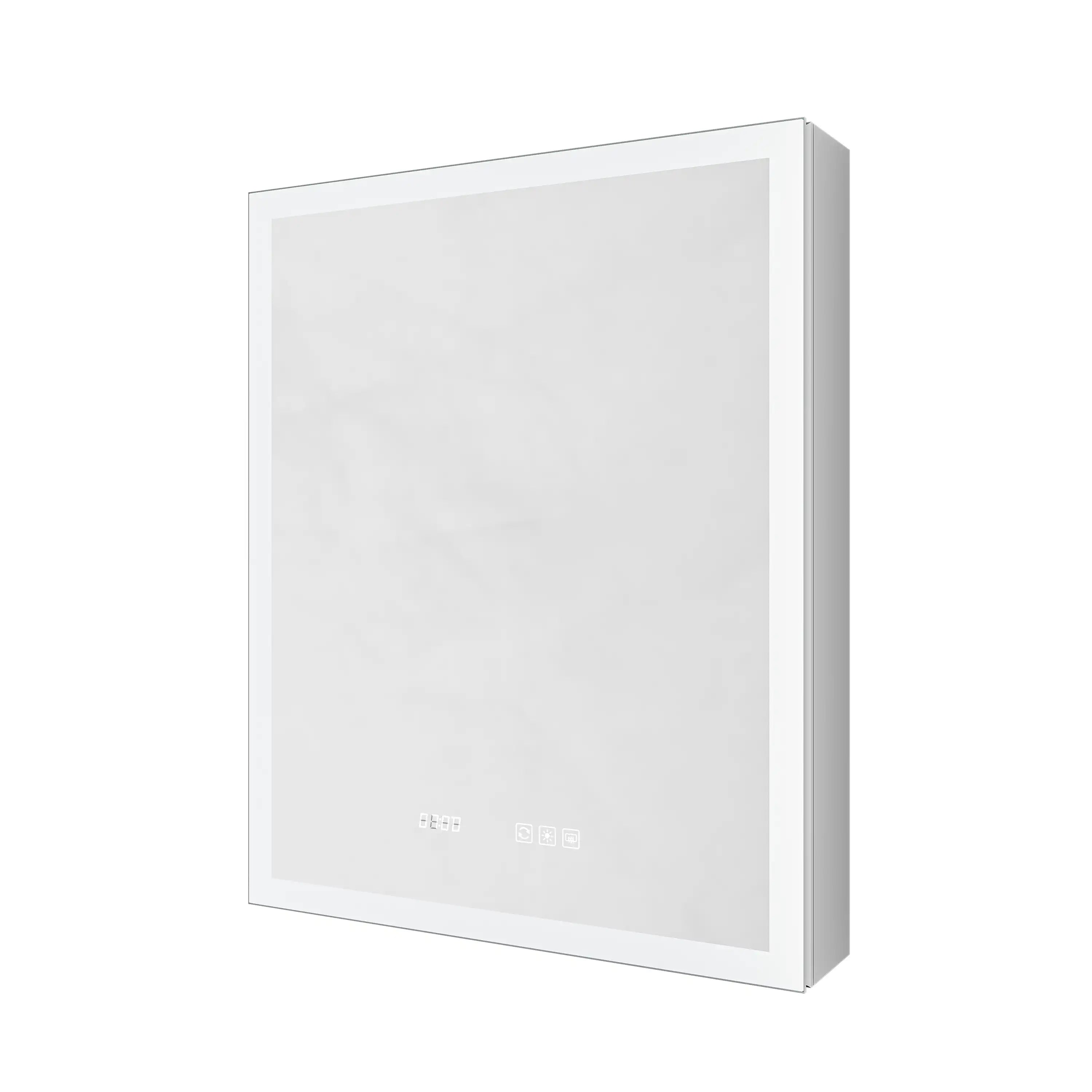 Lumen Series 24x30 Recessed/Surface Mount LED Medicine Cabinet - Left-Opening, Outer Glow
