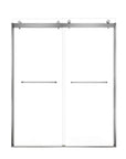60" x 74" Sliding Semi-Frameless Glass Shower Doors in Brushed Nickel - 8mm Thick, Bypass Entry