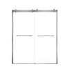 Sliding shower doors brushed nickel, frameless design, size 60 x 74 | Ace Decor