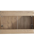 Rear view of the Monterey Series bathroom floating vanity in oak finish.