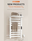 18" x 30" White Heated Towel Rack – 360° Heating, Energy Efficient, IPX5 Waterproof