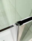 34" x 72" Chrome Semi-Frameless Bi-Fold Shower Door