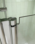 34" x 72" Chrome Semi-Frameless Bi-Fold Shower Door