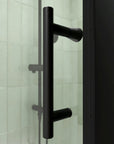 32" x 72" Matte Black Semi-Frameless Bi-Fold Shower Door
