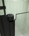 32" x 72" Matte Black Semi-Frameless Bi-Fold Shower Door