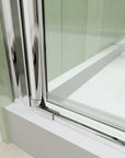 34" x 72" Chrome Semi-Frameless Bi-Fold Shower Door