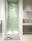 34" x 72" Chrome Semi-Frameless Bi-Fold Shower Door