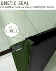 32" x 72" Matte Black Semi-Frameless Bi-Fold Shower Door