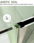 34" x 72" Chrome Semi-Frameless Bi-Fold Shower Door