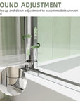 Bottom ground adjustment feature for the 32x72 frameless bi fold shower door | Ace Decor