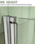 32" x 72" Chrome Semi-Frameless Bi-Fold Shower Door