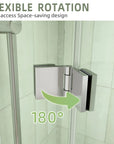 34" x 72" Chrome Semi-Frameless Bi-Fold Shower Door