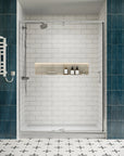 Modern bathroom with watertight shower enclosure, model size 60 x 71, front view | Ace Decor