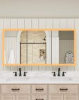 Three-door medicine cabinet with warm light effect
