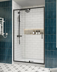 Bathroom installation side view of 42 in shower doors, watertight enclosure with size 42 x 71 | Ace Decor
