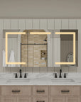 Pro Shower 48x30/60x30 LED Medicine Cabinet with neutral LED lighting turned on.