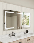 Recessed installation of Pro Shower 48x30/60x30 LED Medicine Cabinet for seamless fit.