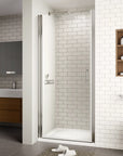 Zerra Series 30" W x 72" H Chrome Semi-Frameless Pivot Shower Door