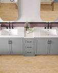 Elysian 84" Freestanding Bathroom Vanity with Double Sinks – Grey