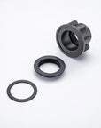 Bathroom faucet drain parts with rubber gaskets and brushed gold stopper