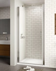 Zerra Series 32" W x 72" H Chrome Semi-Frameless Pivot Shower Door