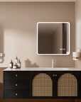 36"x36" Rectangular Framed Dimmable Anti-Fog LED Wall Bathroom Vanity Mirror