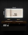 Adjustable LED Bathroom Vanity Mirror with Brightness Memory – Anti Fog
