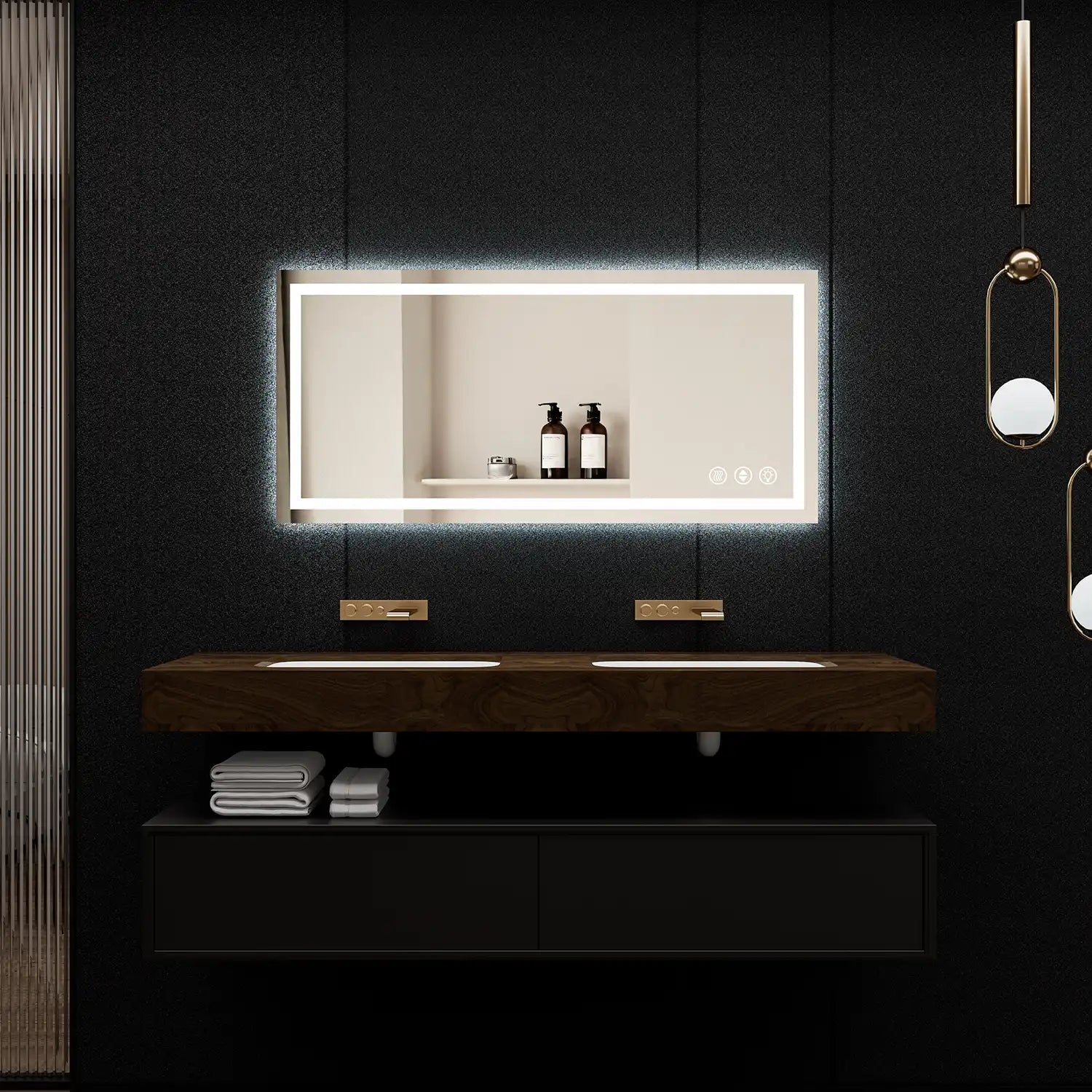 36"*77" Adjustable LED Bathroom Vanity Mirror with Brightness Memory – Anti Fog