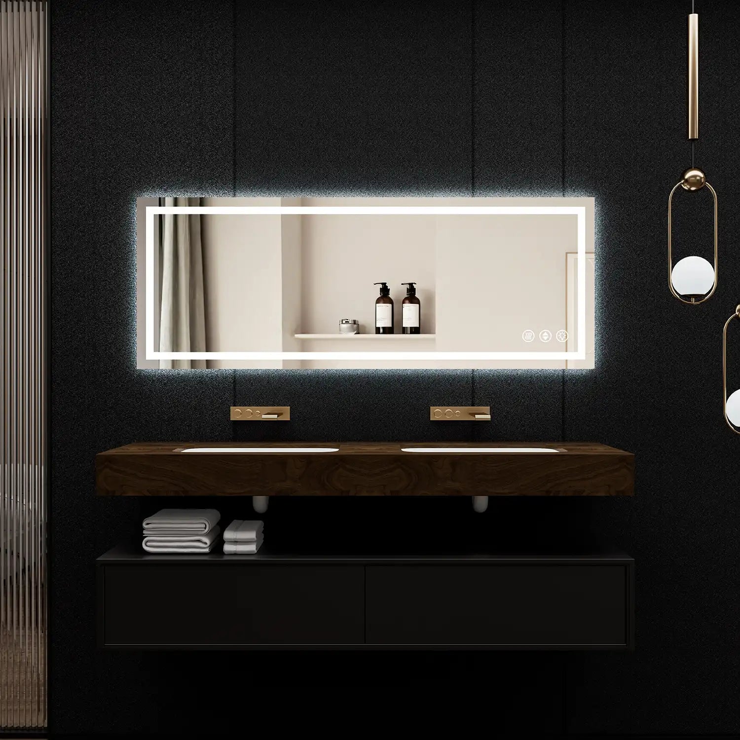 36"*96" Adjustable LED Bathroom Vanity Mirror with Brightness Memory – Anti Fog