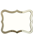Front view of a 32" x 24" rectangular modern mirror with sculpted beveled edges | Ace Decor