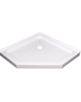36" x 36" Durable Glasstone Shower Base with Anti-Skid & Stainless Steel Drain Cover