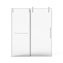 Vetra Series 60" x 76" Brushed Nickel Frameless Shower Sliding Door with Towel Bar